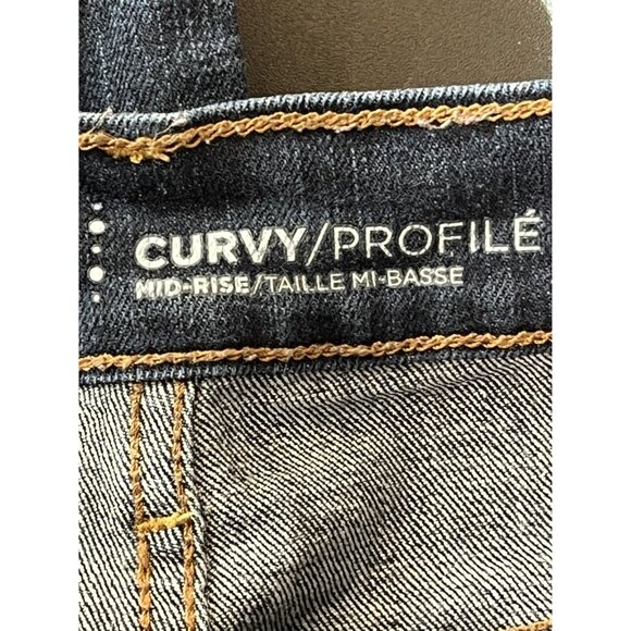 Old Navy Curvy/Profile Mid-Rise Dark Wash‎ Denim Jeans, Size 10 short - Picture 6 of 8